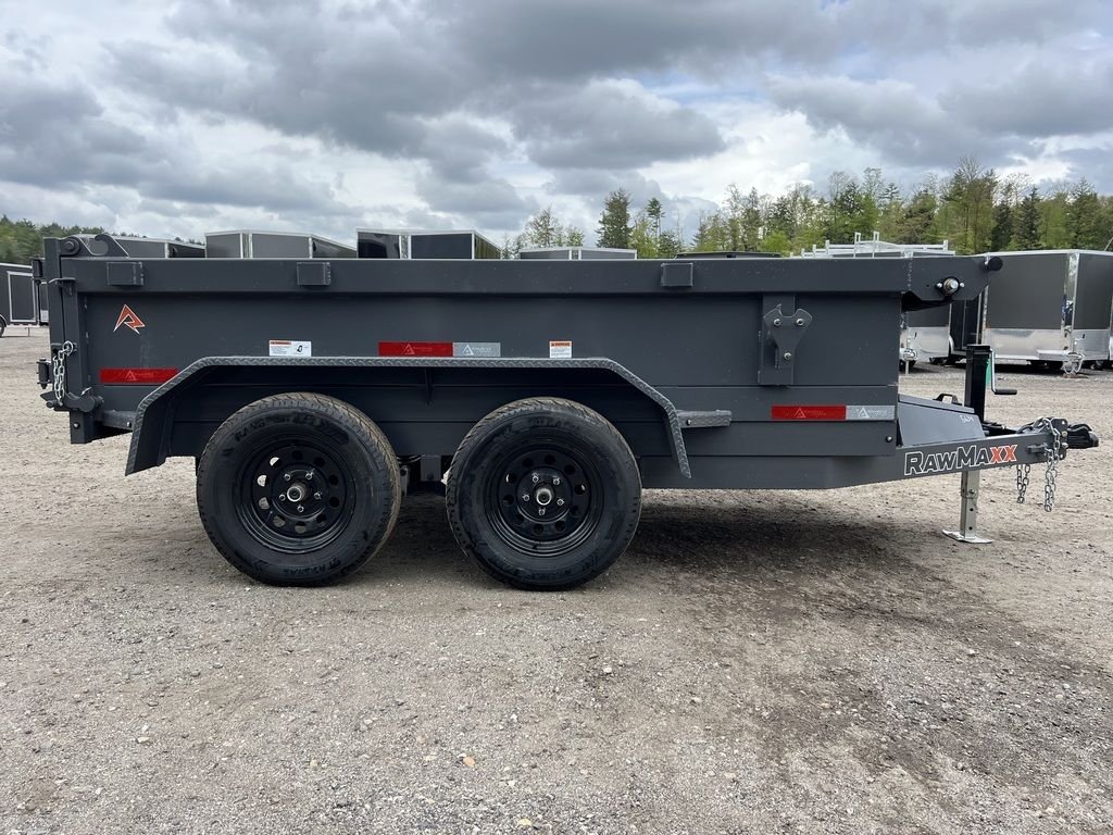 2024 RawMaxx 5X10 7K Powder Coated Dump Trailer w/Tarp Kit - Image 7