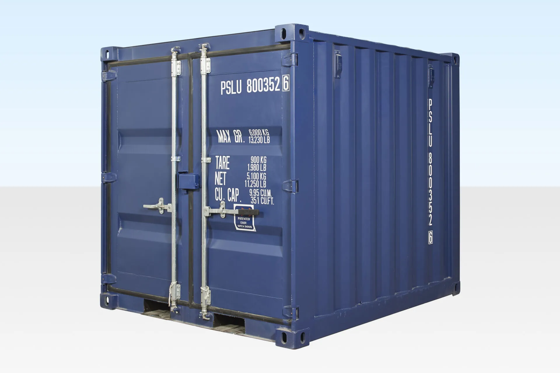 8FT Shipping Container (One Trip) Blue (RAL 5013)