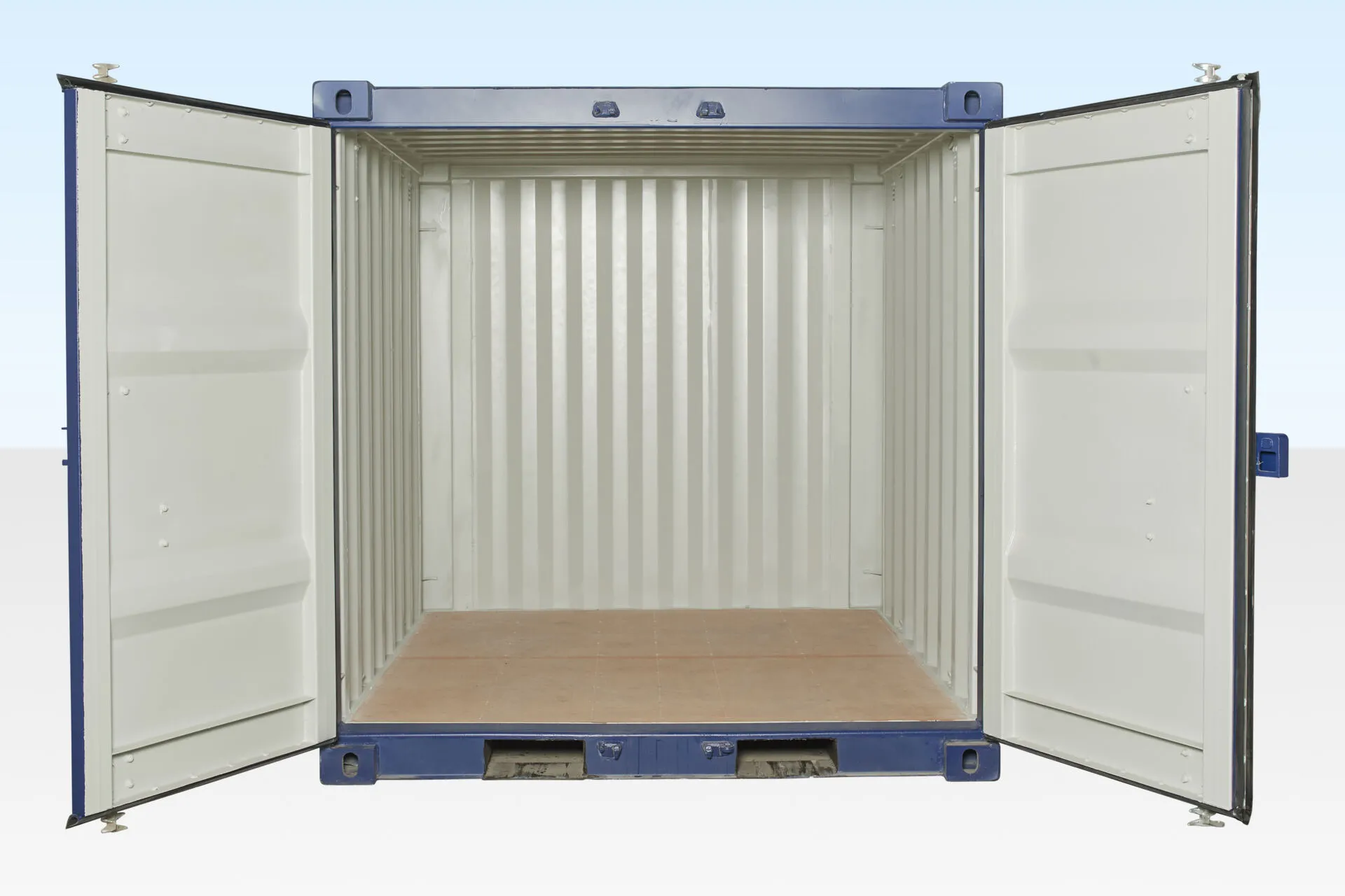 8FT Shipping Container (One Trip) Blue (RAL 5013) - Image 3