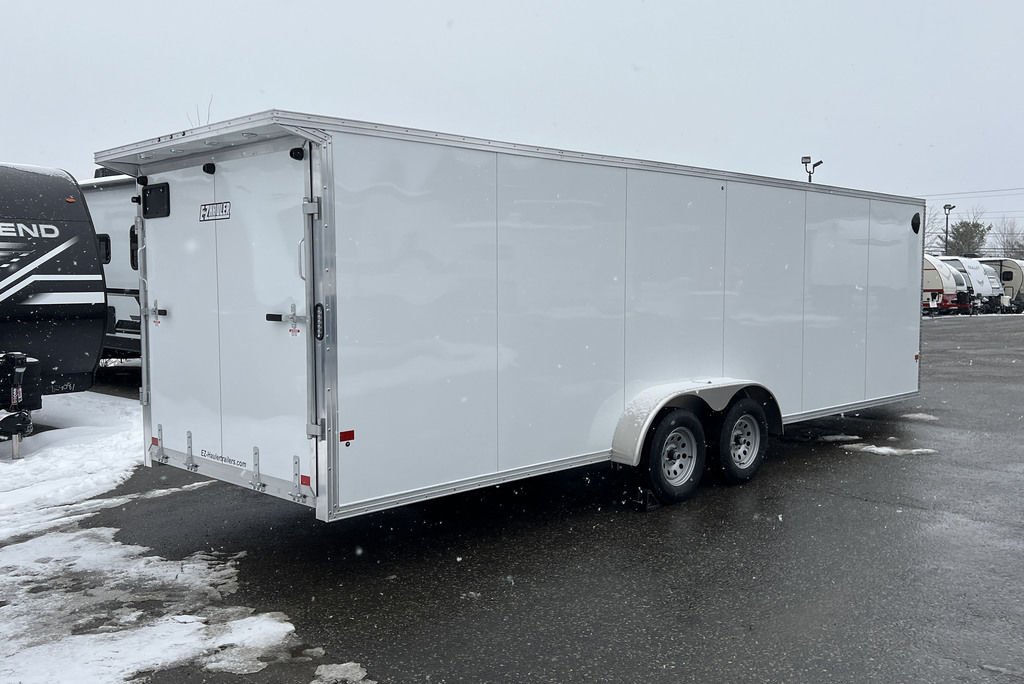 2024 E-Z Hauler 7×24 Aluminum 4-Place Drive In/Out w/Tapered Ramps, Rear Canopy - Image 8