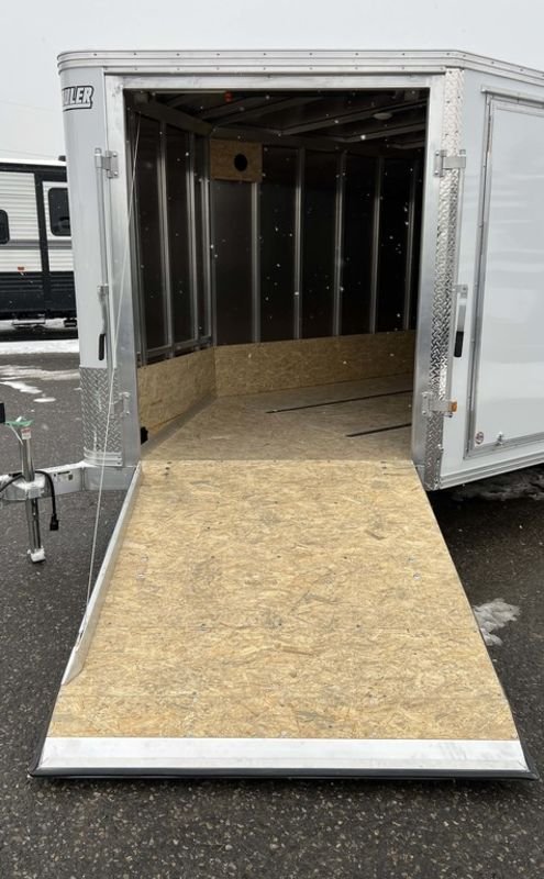 2024 E-Z Hauler 7×24 Aluminum 4-Place Drive In/Out w/Tapered Ramps, Rear Canopy - Image 15