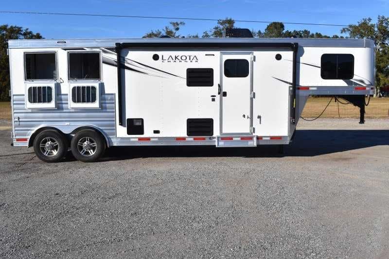 2022 Lakota Charger LQ 2 Horse Trailer with 9' Short Wall - Image 2