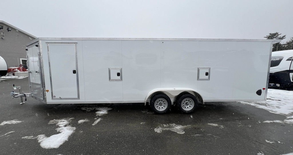 2024 E-Z Hauler 7×24 Aluminum 4-Place Drive In/Out w/Tapered Ramps, Rear Canopy - Image 11