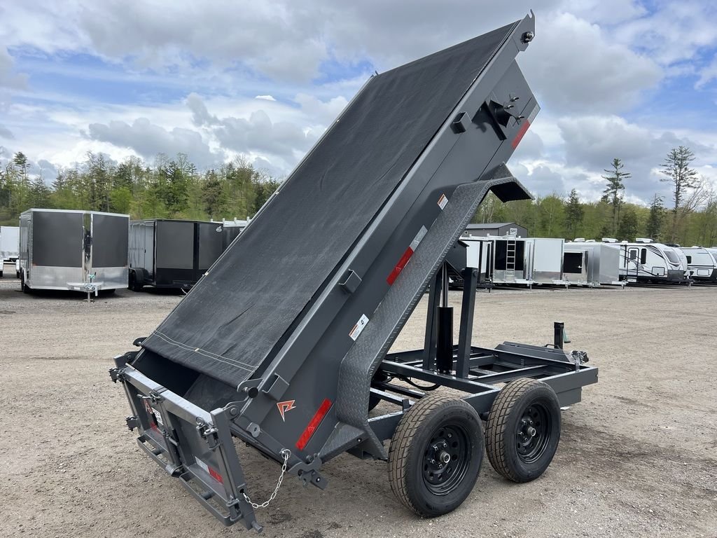 2024 RawMaxx 5X10 7K Powder Coated Dump Trailer w/Tarp Kit - Image 17