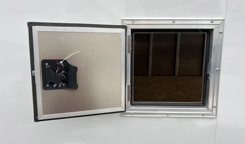 2024 E-Z Hauler 7×24 Aluminum 4-Place Drive In/Out w/Tapered Ramps, Rear Canopy - Image 22