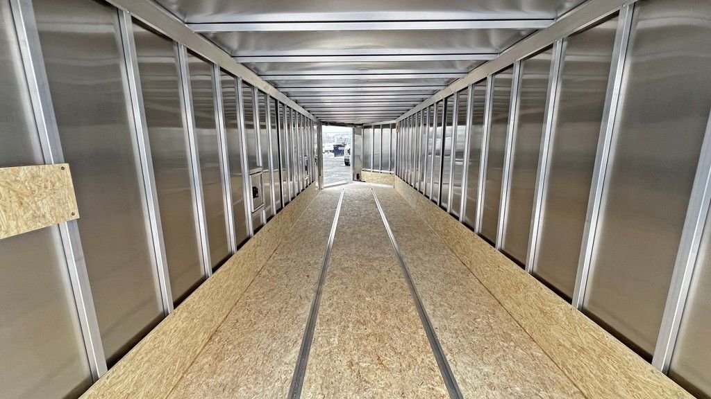 2024 E-Z Hauler 7×24 Aluminum 4-Place Drive In/Out w/Tapered Ramps, Rear Canopy - Image 14