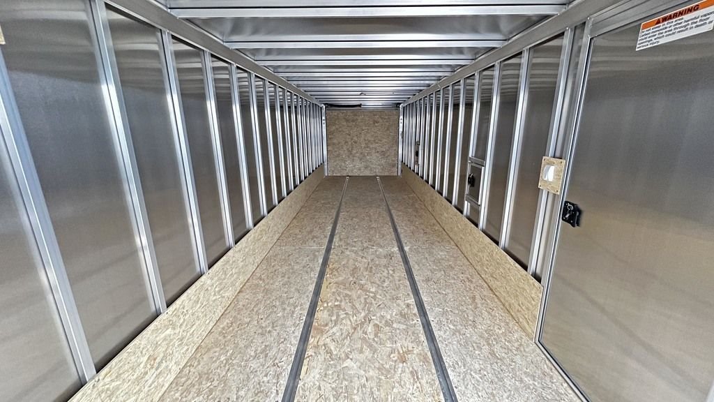 2024 E-Z Hauler 7×24 Aluminum 4-Place Drive In/Out w/Tapered Ramps, Rear Canopy - Image 16