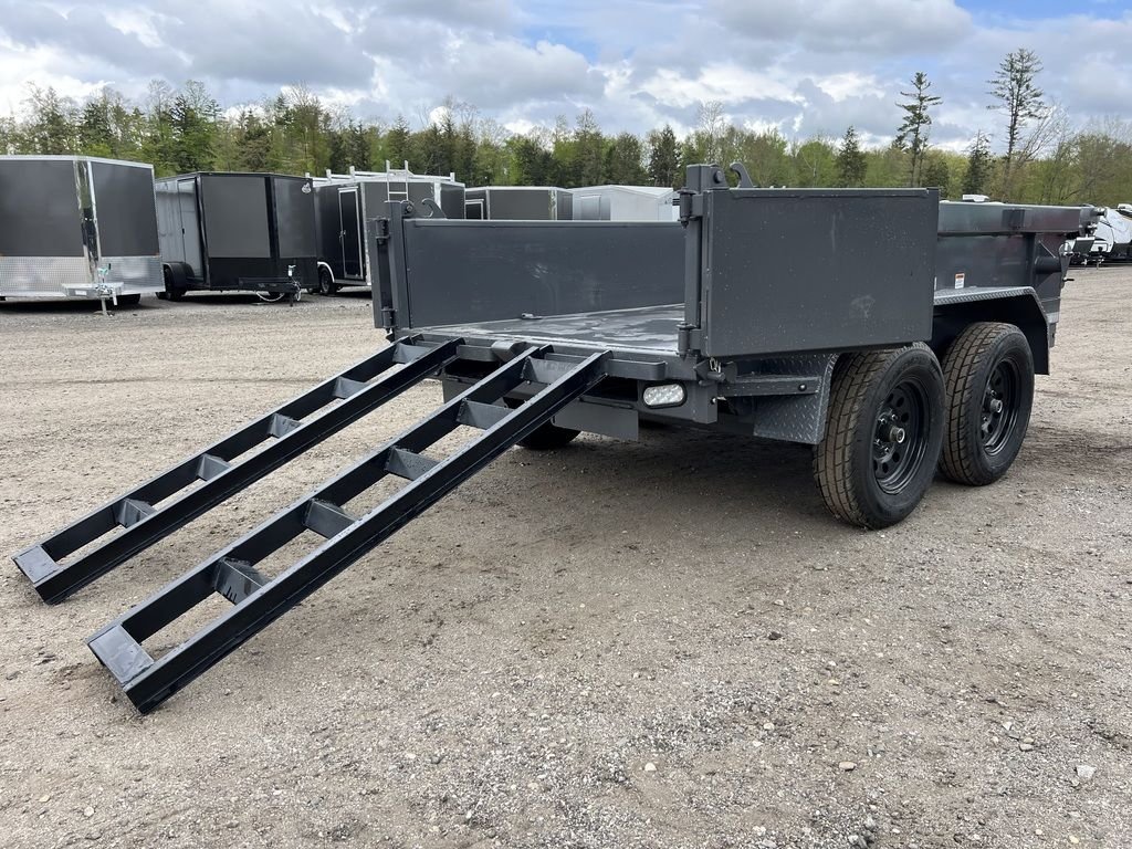 2024 RawMaxx 5X10 7K Powder Coated Dump Trailer w/Tarp Kit - Image 12
