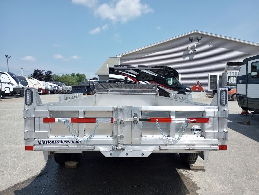 2025 Mission Trailers 7×16 14K Aluminum Hydraulic Dump w/Ramps, HD D-Rings, Barn Doors, Tarp Kit - Image 10