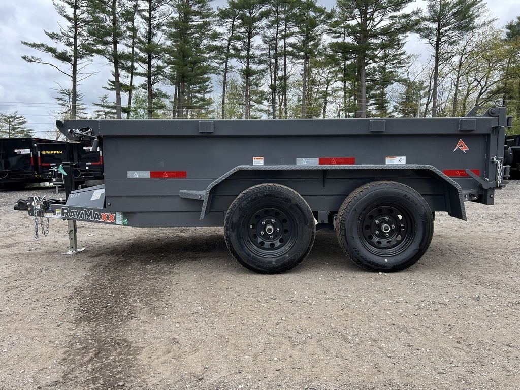 2024 RawMaxx 5X10 7K Powder Coated Dump Trailer w/Tarp Kit - Image 4