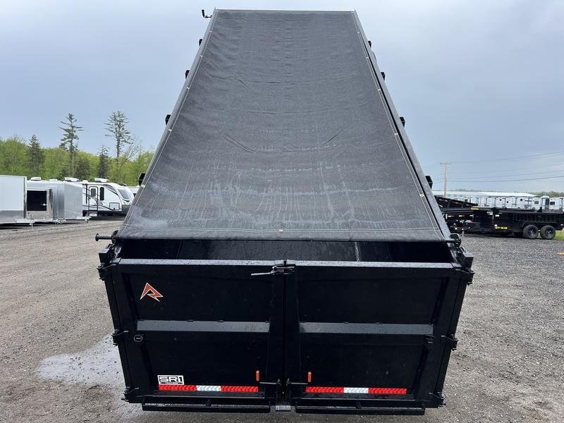 2024 RawMaxx Trailers 7X16 14K Powder Coated Dump w/ Tarp Kit - Image 14