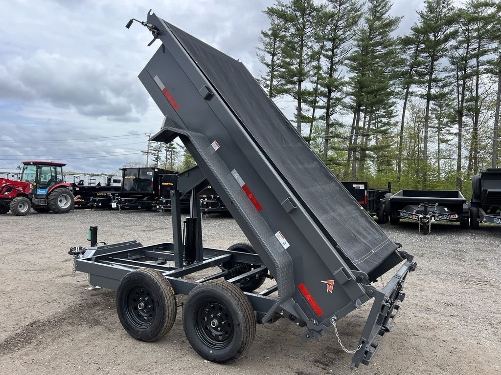 2024 RawMaxx 5X10 7K Powder Coated Dump Trailer w/Tarp Kit - Image 3