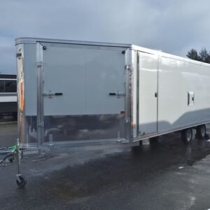 2024 Mission Trailers 101×24 Aluminum 4/5-Place Drive In/Out Deckover w/Galvanized Pkg, Canopy