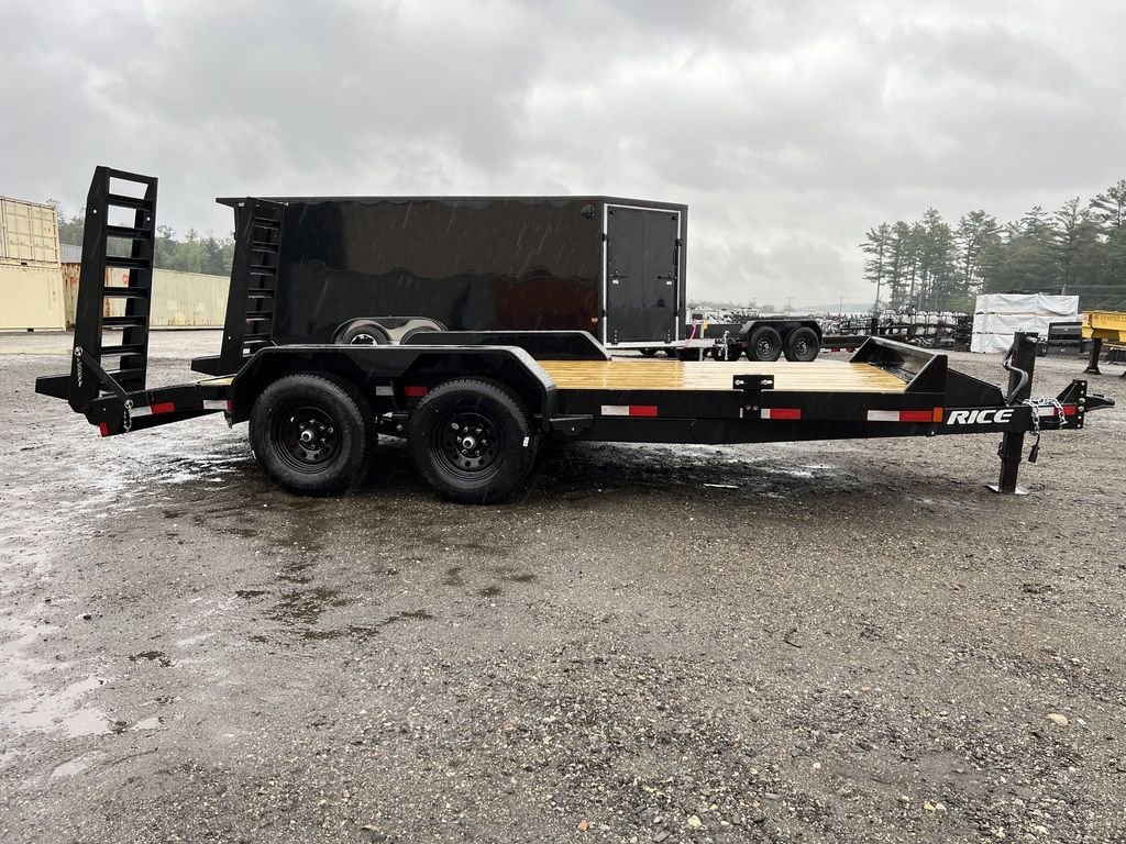 2024 Rice Trailers 7x16 10K Equipment Hauler w/D-Rings, Spare Mount, & Toolbox - Image 8
