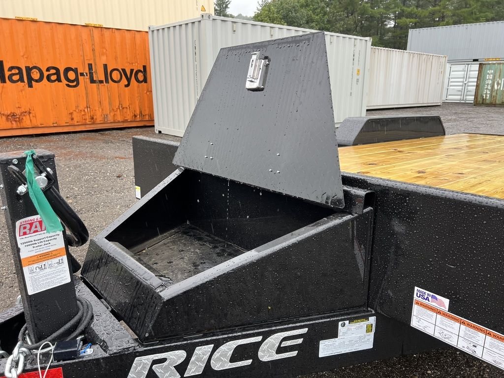 2024 Rice Trailers 7x16 10K Equipment Hauler w/D-Rings, Spare Mount, & Toolbox - Image 2